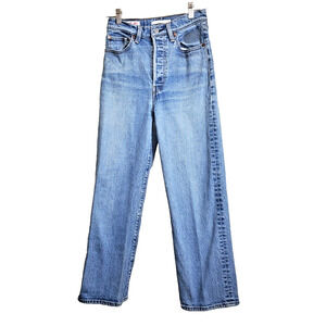 Levi's x Hello Kitty Jeans Womens 27 Ribcage Straight Bow LIMITED EDITION‎